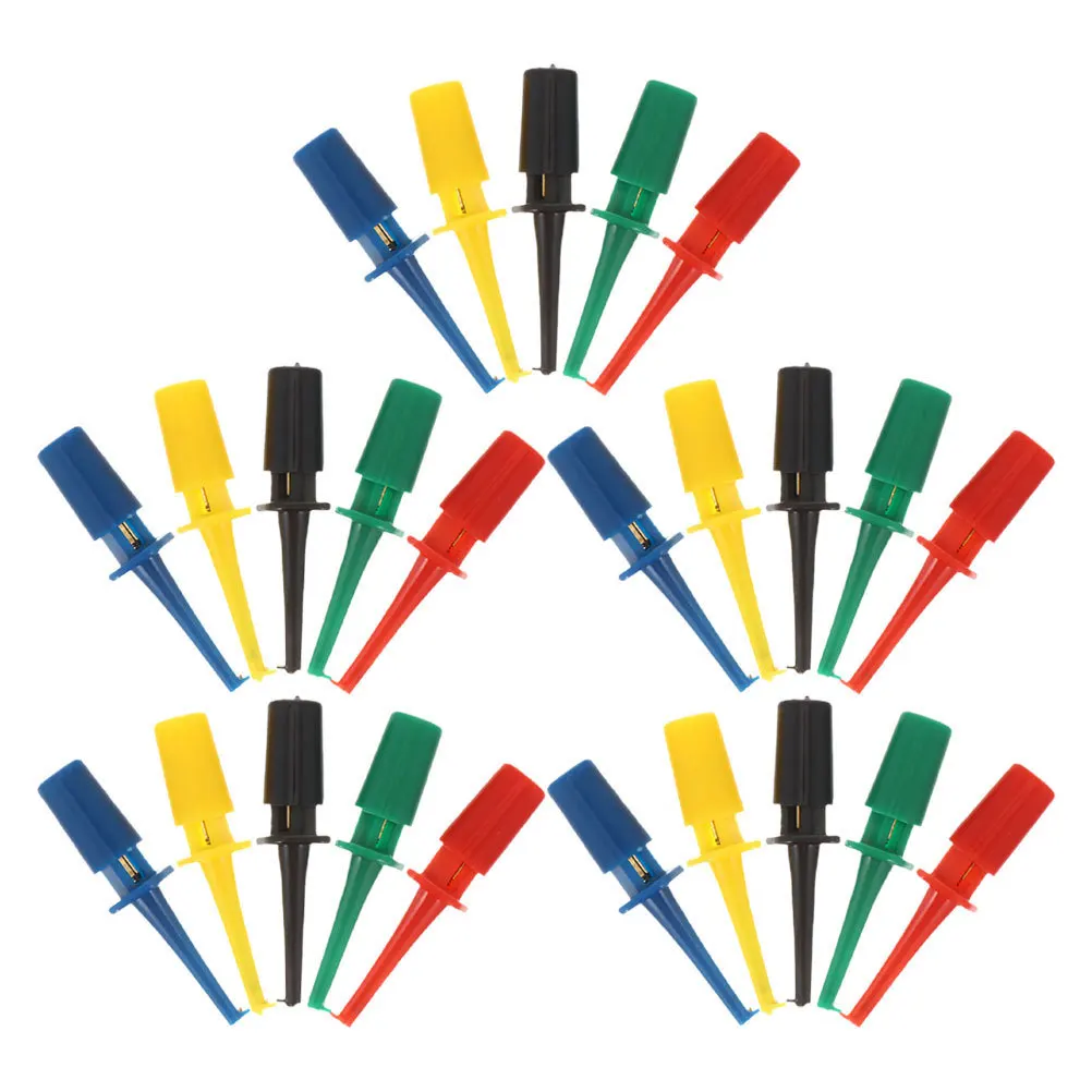 30pcs Electrical Test Hook Clips Multimeter Accessories Colorful Spring Hook Test Grabber Probe For Electronic Testing
30pcs Electrical Test Hook Clips Multimeter Accessories Colorful Spring Hook Test Grabber Probe For Electronic Testing