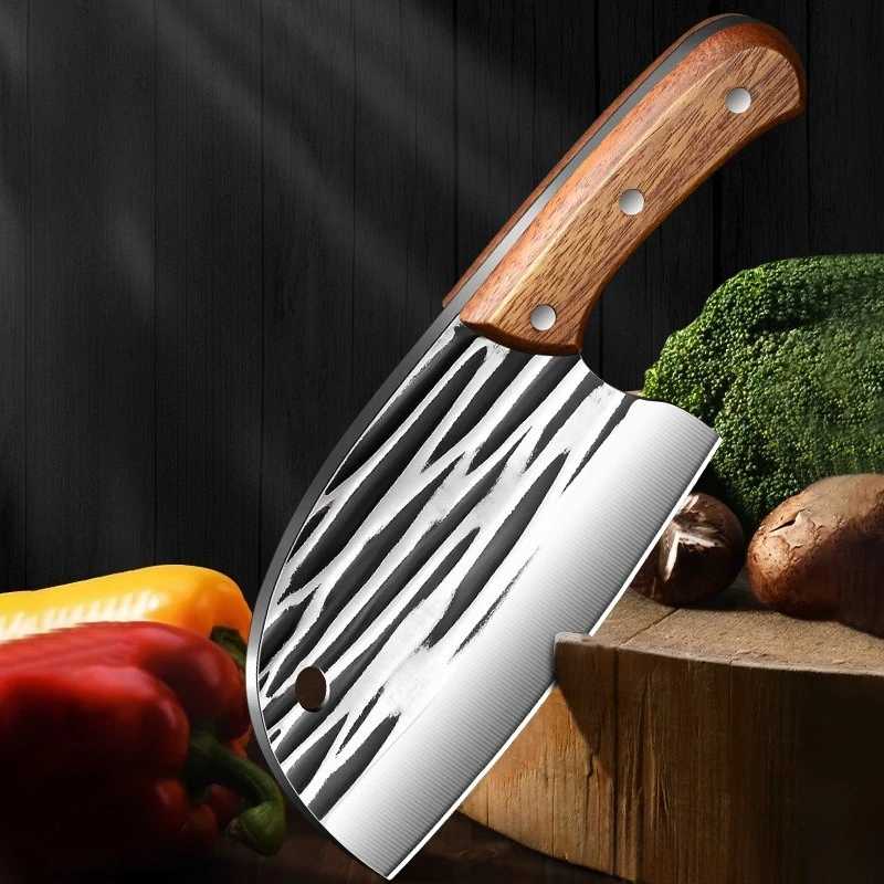 Forged Kitchen Butcher Knife Cleaver Meat Chef Cooking Wooden Handle Handmade Knife Stainless Steel Slicing Knife
Forged Kitchen Butcher Knife Cleaver Meat Chef Cooking Wooden Handle Handmade Knife Stainless Steel Slicing Knife