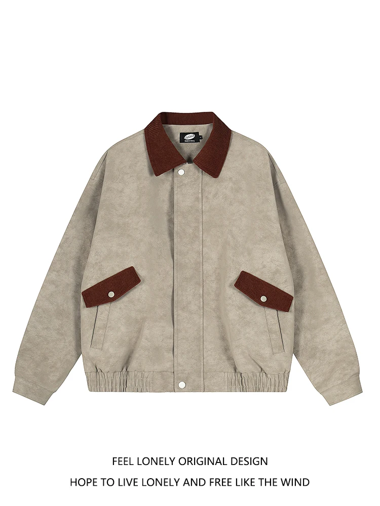 Feel Lonely American Retro Distred Color Blo PU Leather Jaet Men Loose Couple Motorcycle Jaet Casual Sle Windproof
Feel Lonely American Retro Distred Color Blo PU Leather Jaet Men Loose Couple Motorcycle Jaet Casual Sle Windproof