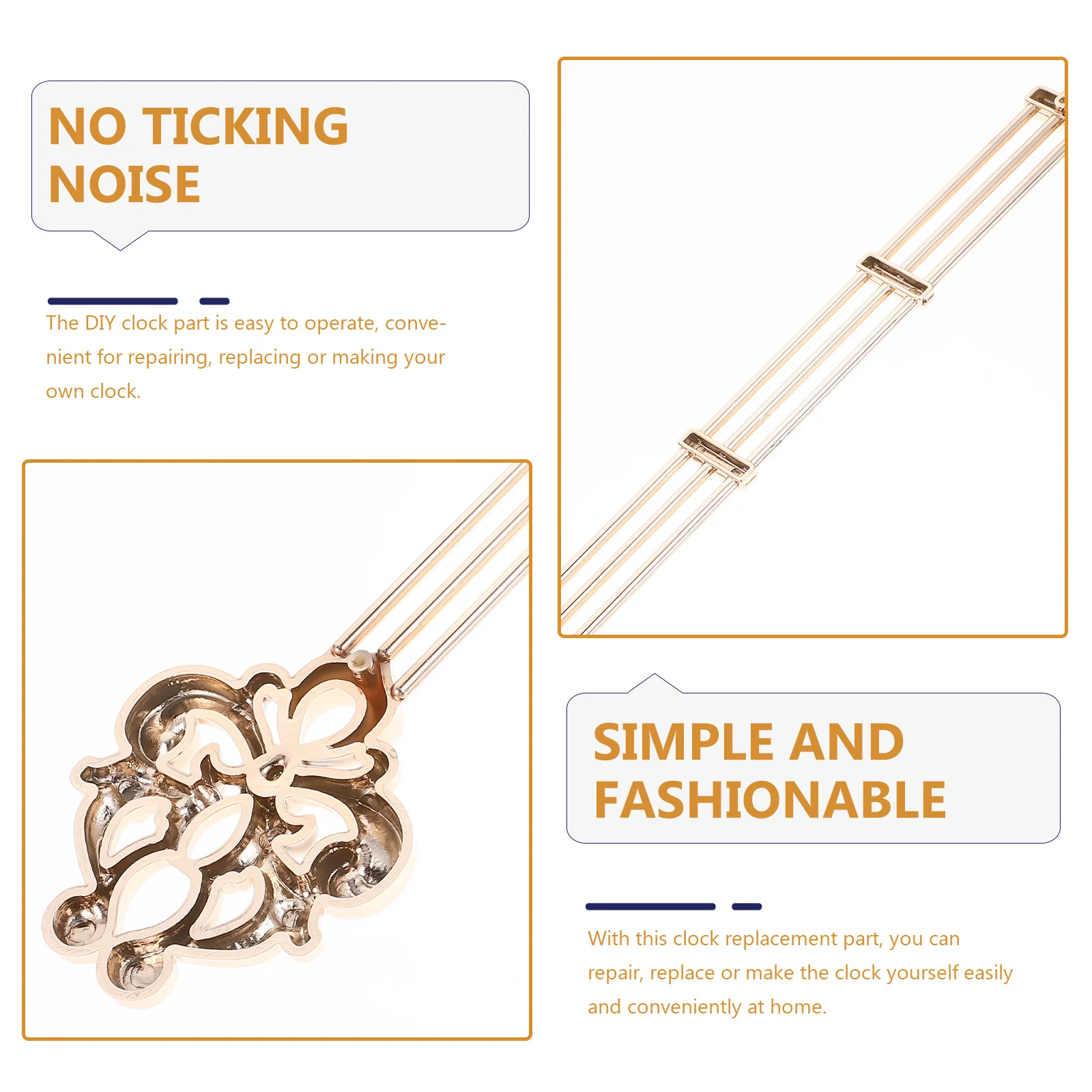 Professional Metal Clock Pendulum Replacement DIY Wall Clock Parts Easy Installation Home Decor Metal Pendulum
Professional Metal Clock Pendulum Replacement DIY Wall Clock Parts Easy Installation Home Decor Metal Pendulum