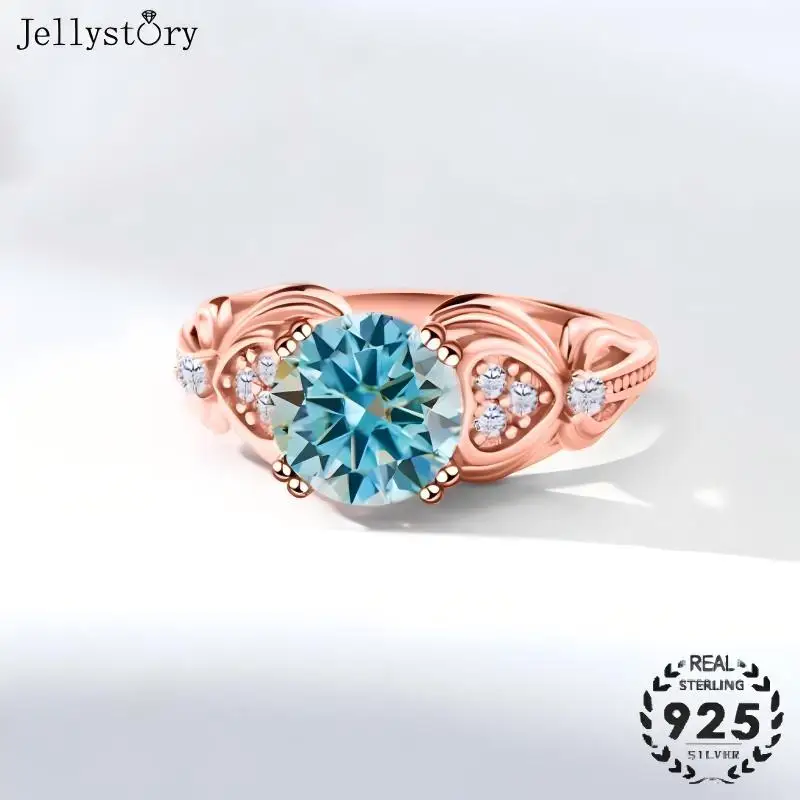Jellystory S925 Sterling Silver 2ct Moissanite Ring Rose Gold Plated Tarnish Resistant Unique Engagement Band for Women
Jellystory S925 Sterling Silver 2ct Moissanite Ring Rose Gold Plated Tarnish Resistant Unique Engagement Band for Women