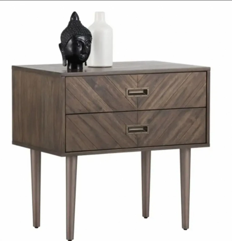 Modern wooden bedside table with 2-drawer bedroom for storage insert handle design
Modern wooden bedside table with 2-drawer bedroom for storage insert handle design