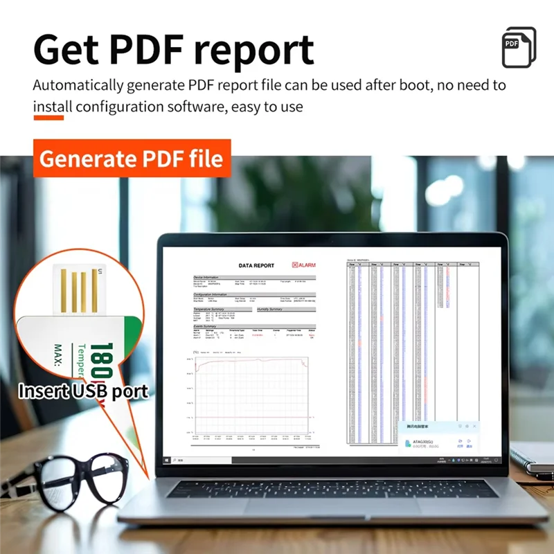 ABHB-Мини USB-регистратор данных о температуре Регистратор температуры с 60000 точками и быстрым отчетом в формате PDF с точным временем записи данных
ABHB-Мини USB-регистратор данных о температуре Регистратор температуры с 60000 точками и быстрым отчетом в формате PDF с точным временем записи данных