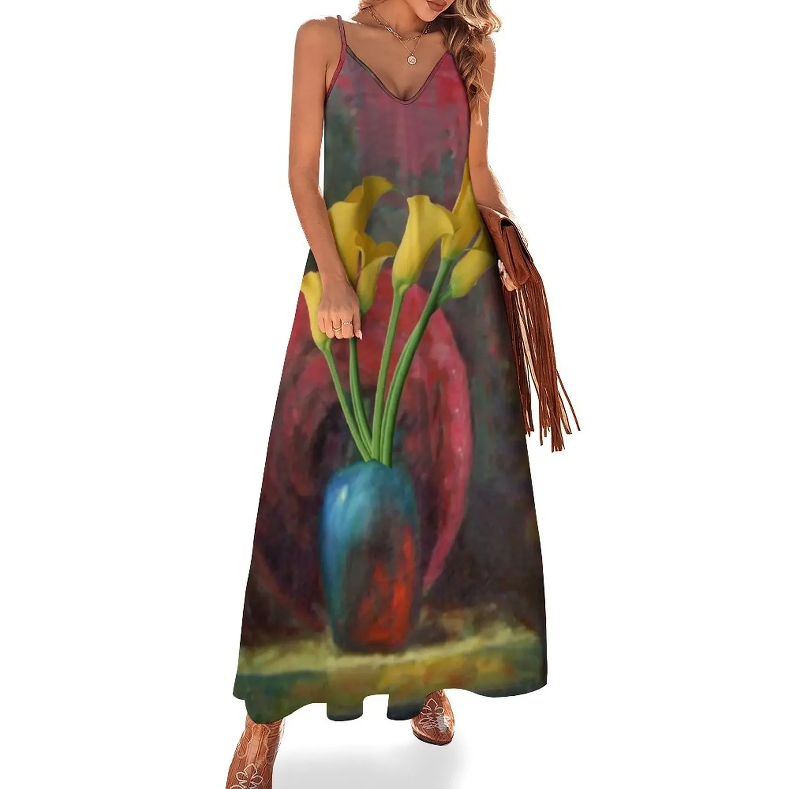 YELLOW CALLA LILY FLOWERS RED WESTERN STYLE PAINTING Sleeveless Dress Beachwear long dress women summer
YELLOW CALLA LILY FLOWERS RED WESTERN STYLE PAINTING Sleeveless Dress Beachwear long dress women summer