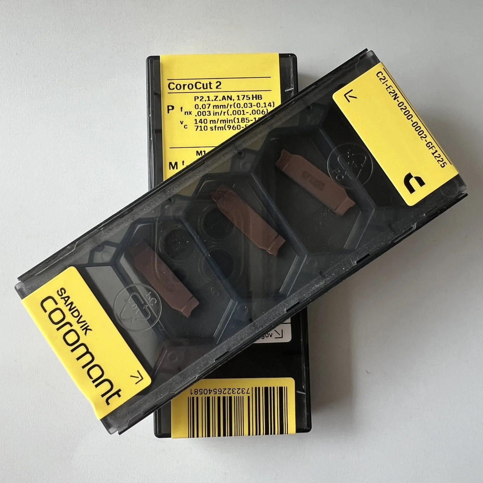 SANDVIK / C2I-E2N-0200-0002-GF 1225 / Оригинальное шведское лезвие из твердого сплава, 10 шт.
SANDVIK / C2I-E2N-0200-0002-GF 1225 / Оригинальное шведское лезвие из твердого сплава, 10 шт.