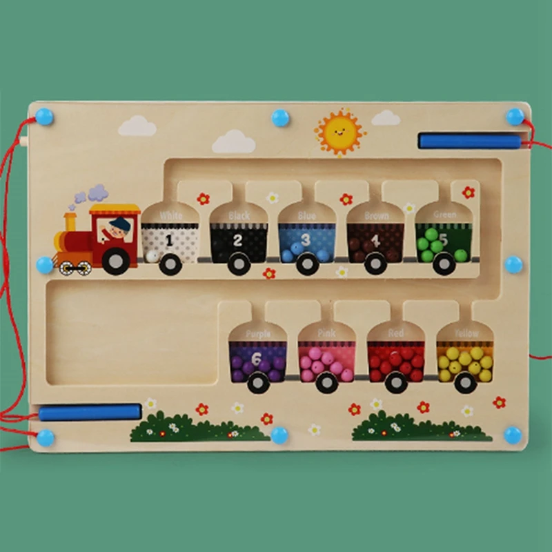 Magnetic Color And Number Maze, Early Learning Toy, Wooden Color Matching Counting Puzzle Board, ABC Writing Practice
Magnetic Color And Number Maze, Early Learning Toy, Wooden Color Matching Counting Puzzle Board, ABC Writing Practice