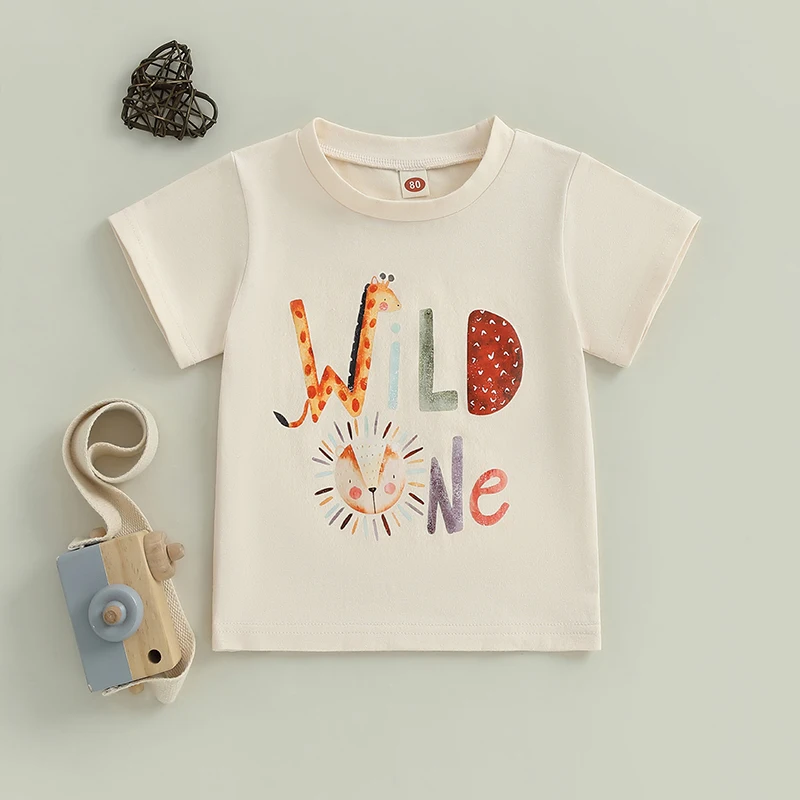 Listenwind Baby Girls Boys Birthday T-Shirts Letter Animal Print Crew Neck Short Sleeve Shirts Summer Casual Fashion Tops
Listenwind Baby Girls Boys Birthday T-Shirts Letter Animal Print Crew Neck Short Sleeve Shirts Summer Casual Fashion Tops