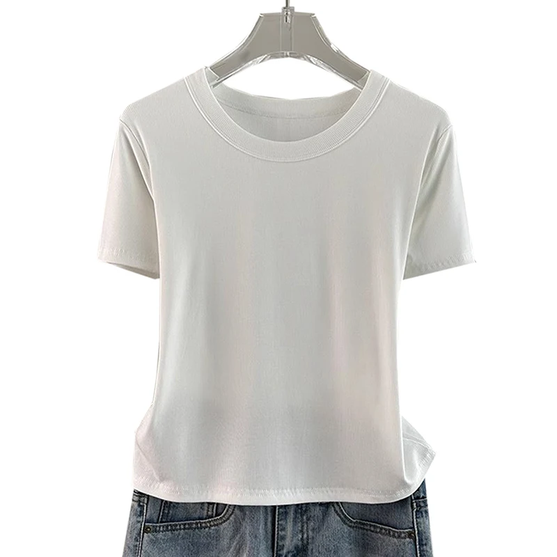 Women's Classic Style Short Sleeve T-Shirt Tees White Clothing Summer Tops 2024 new Casual ModaL T-Shirt
Women's Classic Style Short Sleeve T-Shirt Tees White Clothing Summer Tops 2024 new Casual ModaL T-Shirt