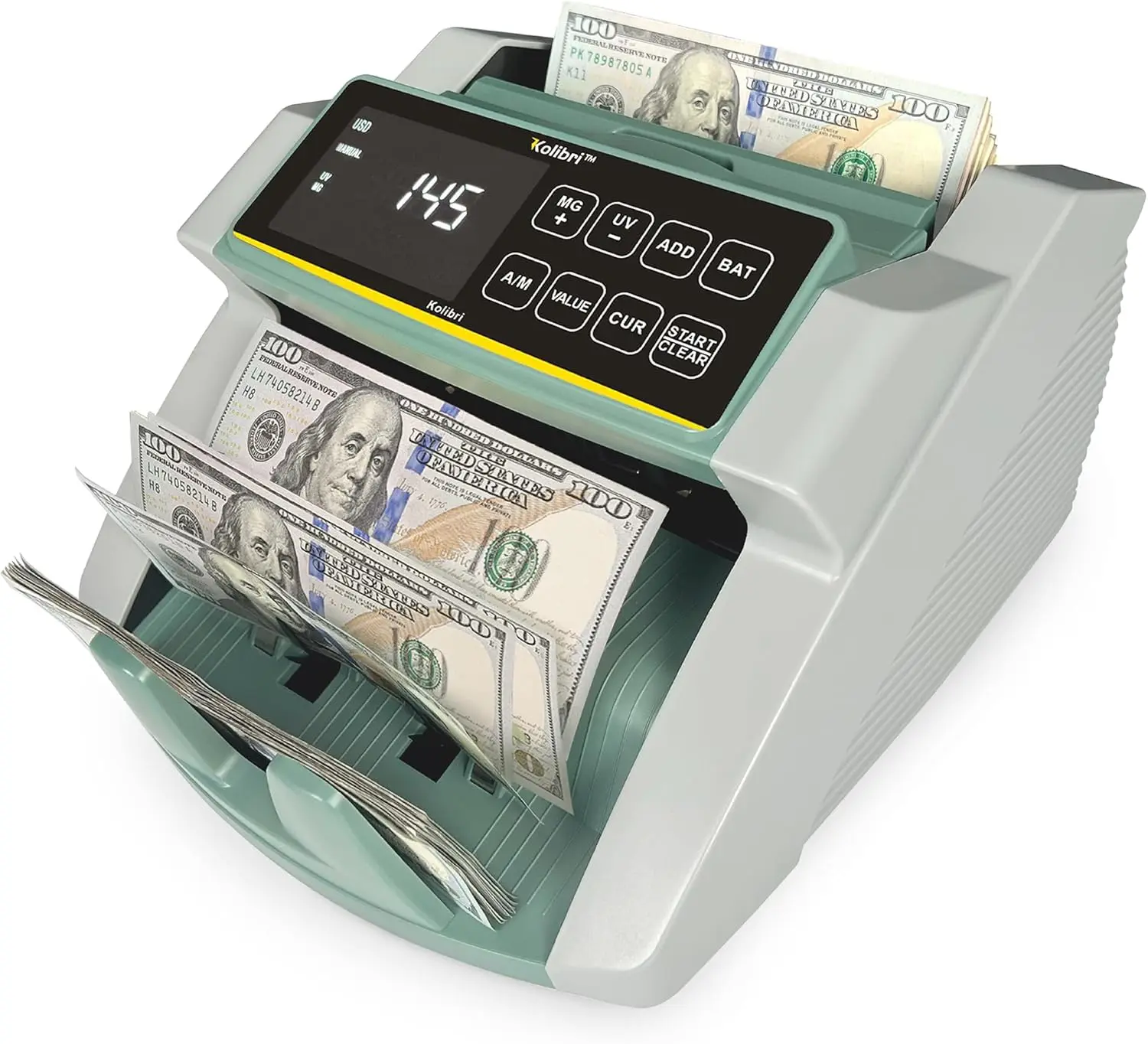 Business Grade Money Counter Machine - Advanced UV/MG/IR Detection, 1500 Bills/Min, LCD Display
Business Grade Money Counter Machine - Advanced UV/MG/IR Detection, 1500 Bills/Min, LCD Display