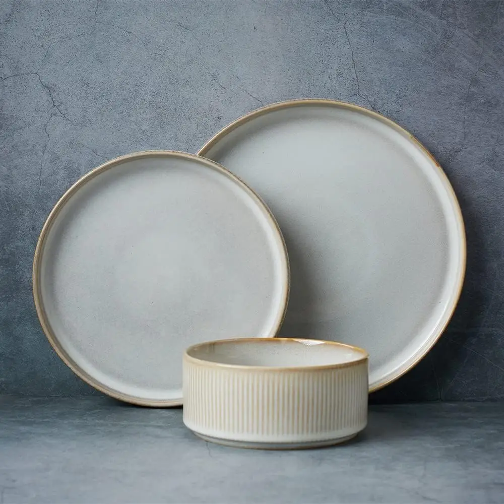 Star Dinnerware Sets, Plates and Bowls Set for 4, 12 Pieces Ribbed Dishes - Chip and Scratch
Star Dinnerware Sets, Plates and Bowls Set for 4, 12 Pieces Ribbed Dishes - Chip and Scratch