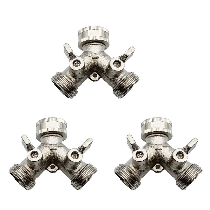 JHD 3Pcs 3/4 2 Way Heavy Duty Garden Hose Splitter Y Splitter Grip Shut Off Valves For Water Tap, Outlet, Spigot
JHD 3Pcs 3/4 2 Way Heavy Duty Garden Hose Splitter Y Splitter Grip Shut Off Valves For Water Tap, Outlet, Spigot
