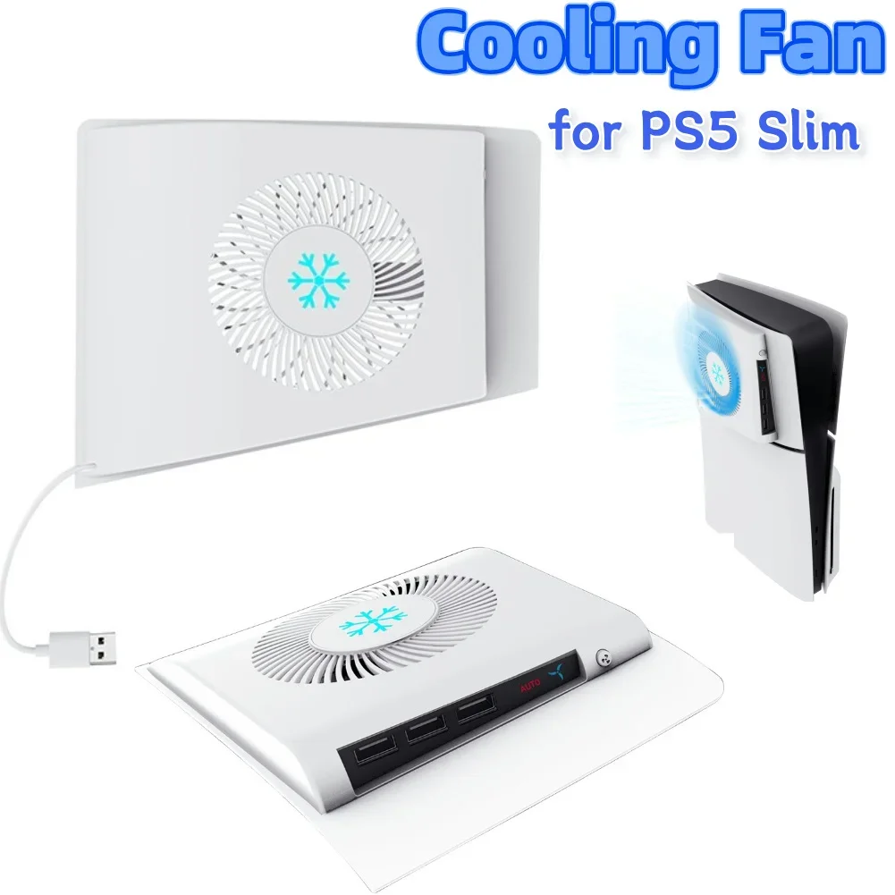 For PS5 Slim Console Cooling Fan Console Quiet Cooler with 3 USB 2.0 Ports Console Cooler for Playstation 5 Slim Accessories
For PS5 Slim Console Cooling Fan Console Quiet Cooler with 3 USB 2.0 Ports Console Cooler for Playstation 5 Slim Accessories