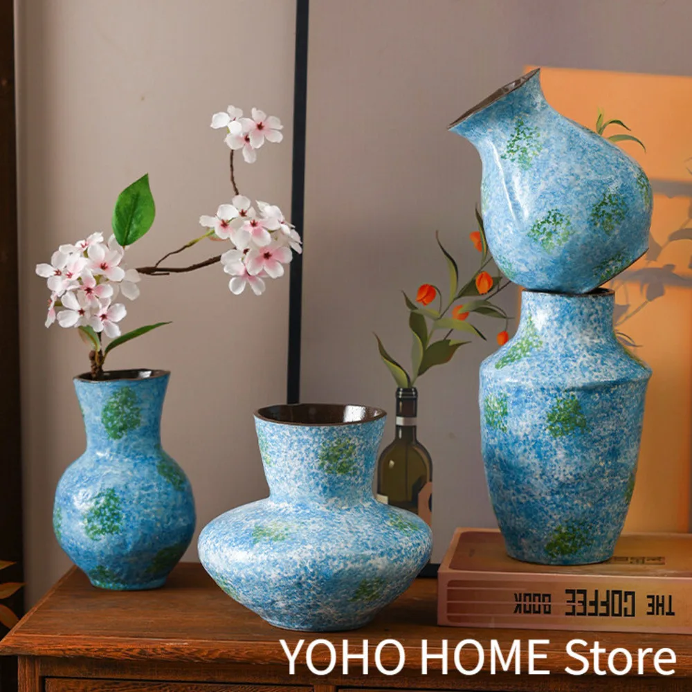 Jingdezhen Ceramic Vase, Chinese-Style Blue Handmade Retro Art High-End Living Room Vessel, Special For Flower Arrangement
Jingdezhen Ceramic Vase, Chinese-Style Blue Handmade Retro Art High-End Living Room Vessel, Special For Flower Arrangement