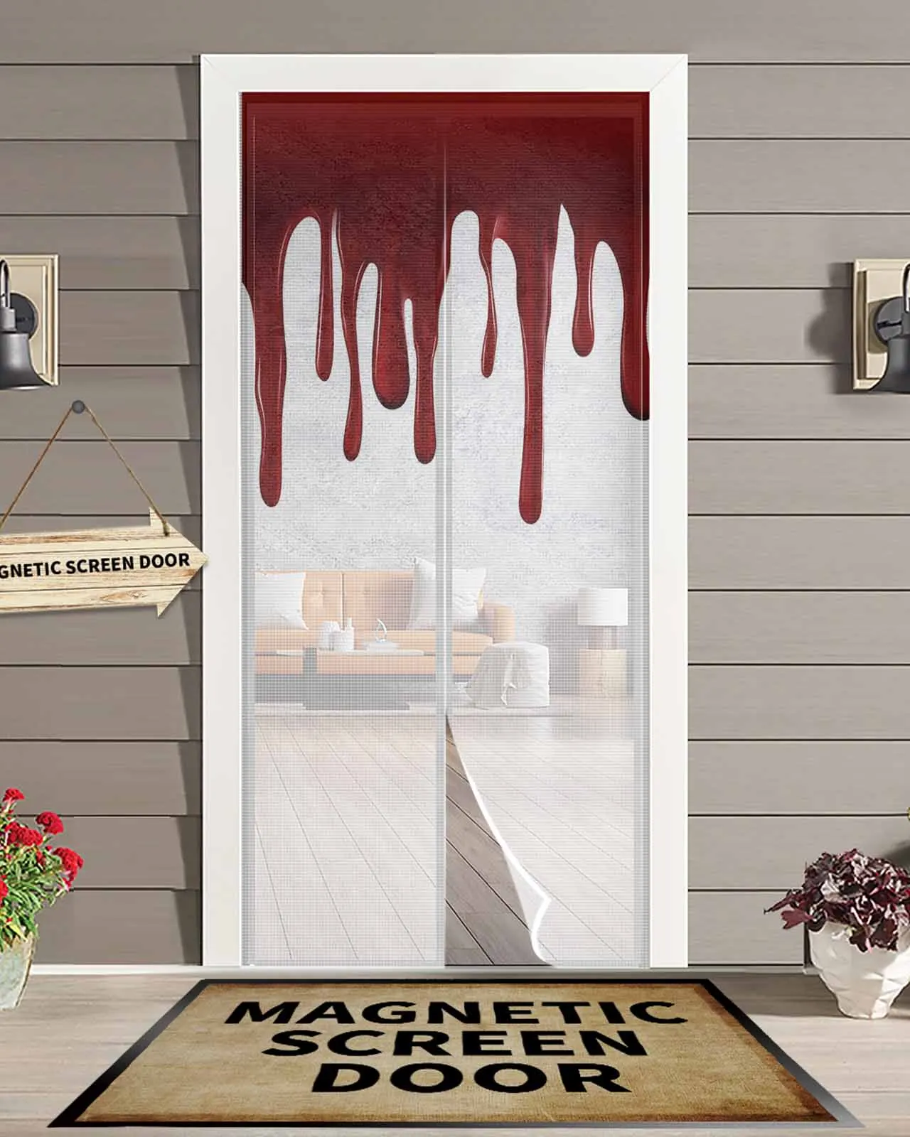 Halloween Themed Blood Drip Magnetic Door Curtain Living Room Bedroom Home Anti-mosquito Screen Door Curtain
Halloween Themed Blood Drip Magnetic Door Curtain Living Room Bedroom Home Anti-mosquito Screen Door Curtain
