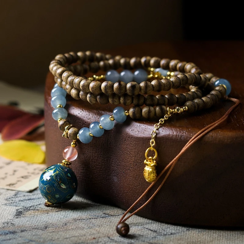 Chinese Classical Style Lacquer Bead Agarwood Jade Pulp Women's Necklace Retro Versatile Personality Quality Sweater Chain
Chinese Classical Style Lacquer Bead Agarwood Jade Pulp Women's Necklace Retro Versatile Personality Quality Sweater Chain