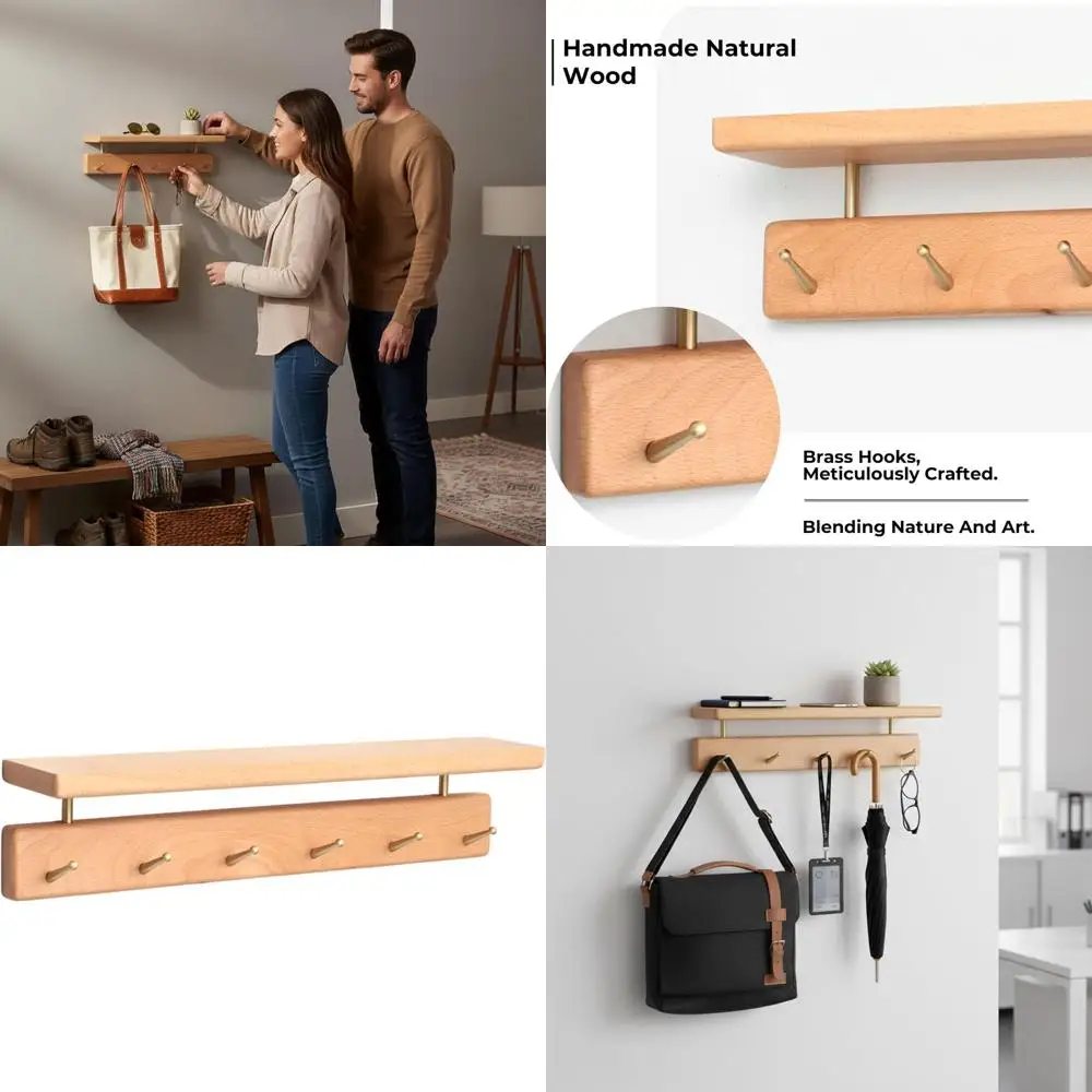 Деревянные настенные крючки, полки для спальни или вешалка для одежды, 46 см/18,11 дюйма, для домашнего использования
Деревянные настенные крючки, полки для спальни или вешалка для одежды, 46 см/18,11 дюйма, для домашнего использования