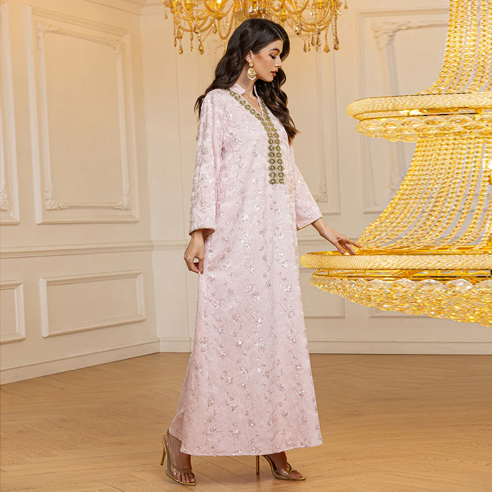 Eid Abaya Sequin Dubai Ramadan Turkey Muslim Dress Islam Clothing for Women Robe Musulmane Djellaba Caftan Turkey Gown Jalabiya
Eid Abaya Sequin Dubai Ramadan Turkey Muslim Dress Islam Clothing for Women Robe Musulmane Djellaba Caftan Turkey Gown Jalabiya