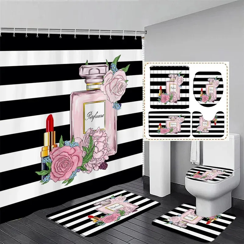 JUJ63Fashion Perfume Shower Curtain Set Pink Rose Flower Modern Woman Girl Home Bathroom Decor Non Slip Rug Bath Mat Toilet 3jn$
JUJ63Fashion Perfume Shower Curtain Set Pink Rose Flower Modern Woman Girl Home Bathroom Decor Non Slip Rug Bath Mat Toilet 3jn$