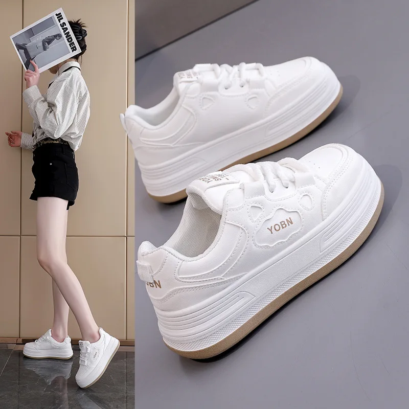Women Vulcanized Shoes New Korean Version Ins Student Thick Sole Height Increasing Sports Board Shoes Casual Street Photo
Women Vulcanized Shoes New Korean Version Ins Student Thick Sole Height Increasing Sports Board Shoes Casual Street Photo