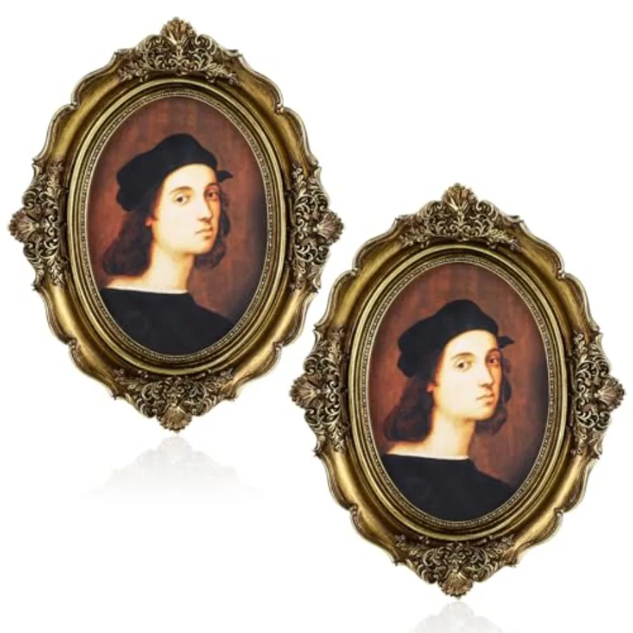 2Pcs Vintage Picture Frame, 5 x 7 Inch Oval Elegant Photo Frames with Glass Front Bronze Gold Antique Picture Frame for Tableto
2Pcs Vintage Picture Frame, 5 x 7 Inch Oval Elegant Photo Frames with Glass Front Bronze Gold Antique Picture Frame for Tableto
