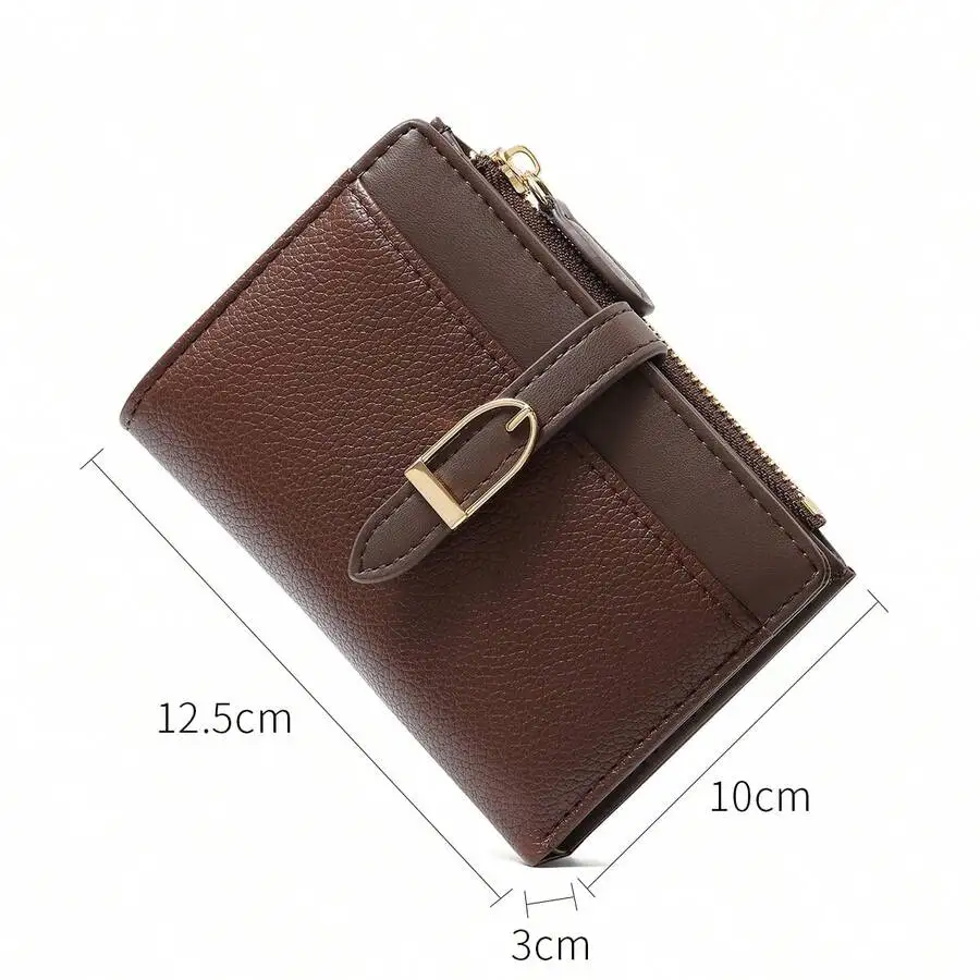New Patchwork PU Leather Short Women Wallet High-End Bifold Purse Minimalist Card Holder Snap Closure Wallet For Women Wallet Mi
New Patchwork PU Leather Short Women Wallet High-End Bifold Purse Minimalist Card Holder Snap Closure Wallet For Women Wallet Mi