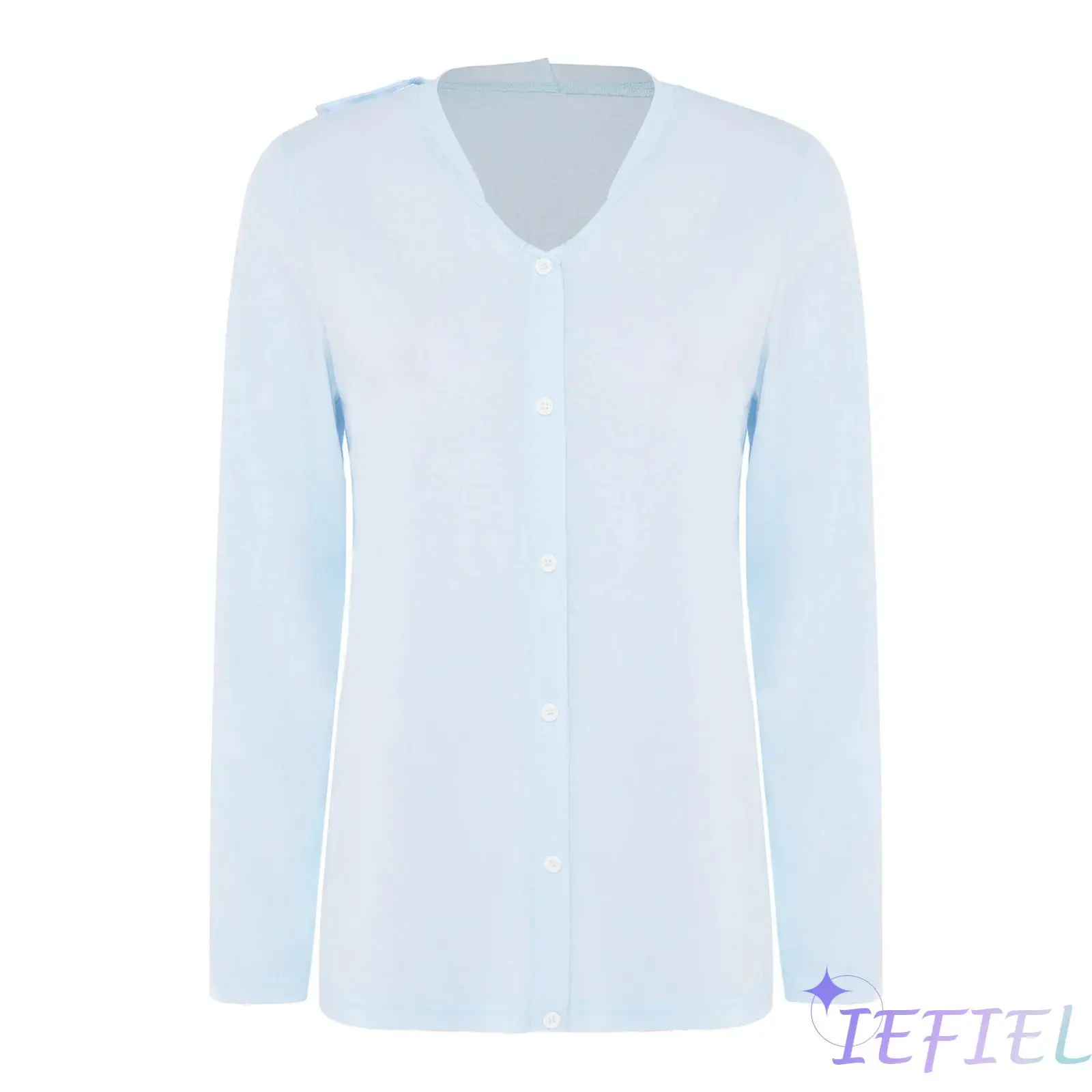 Women Adaptive Blouse Open Back Full Back Overlap V Neck Long Sleeve Button Detail T Shirt for Elderly Special Needs Clothing
Women Adaptive Blouse Open Back Full Back Overlap V Neck Long Sleeve Button Detail T Shirt for Elderly Special Needs Clothing