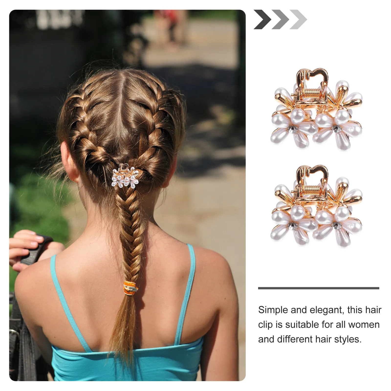 3Pcs Pearl Hair Clip Alloy Flower Hairpin Elegant Barrette Clip Hair Accessories Wedding Party Graduation Hairstyles
3Pcs Pearl Hair Clip Alloy Flower Hairpin Elegant Barrette Clip Hair Accessories Wedding Party Graduation Hairstyles