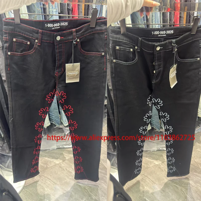 Fashionable Brand LOST SHDWS Jeans Straight-leg Pants High Street Rap Hip Hop Style Lostshdws Stretch Jeans
Fashionable Brand LOST SHDWS Jeans Straight-leg Pants High Street Rap Hip Hop Style Lostshdws Stretch Jeans