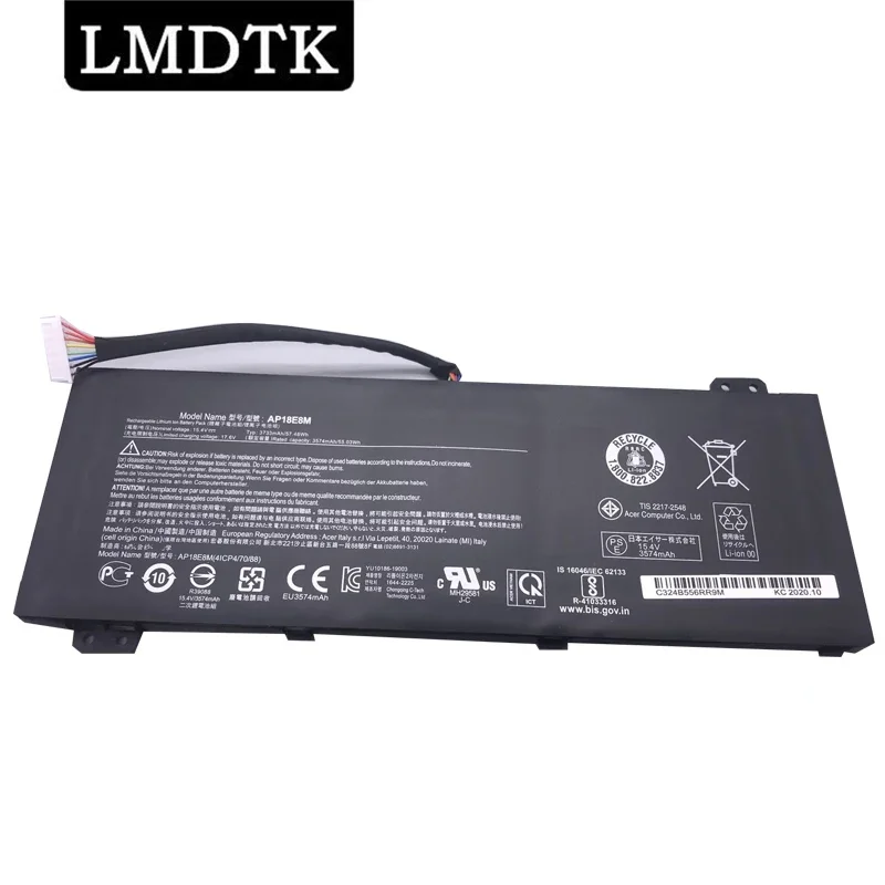 LMDTK Новый AP18E8M Аккумулятор для ноутбука Acer Nitro 5 AN515-54 ConceptD CN515 Predator Helios 300 PH315-52 5-43-r4c3
LMDTK Новый AP18E8M Аккумулятор для ноутбука Acer Nitro 5 AN515-54 ConceptD CN515 Predator Helios 300 PH315-52 5-43-r4c3