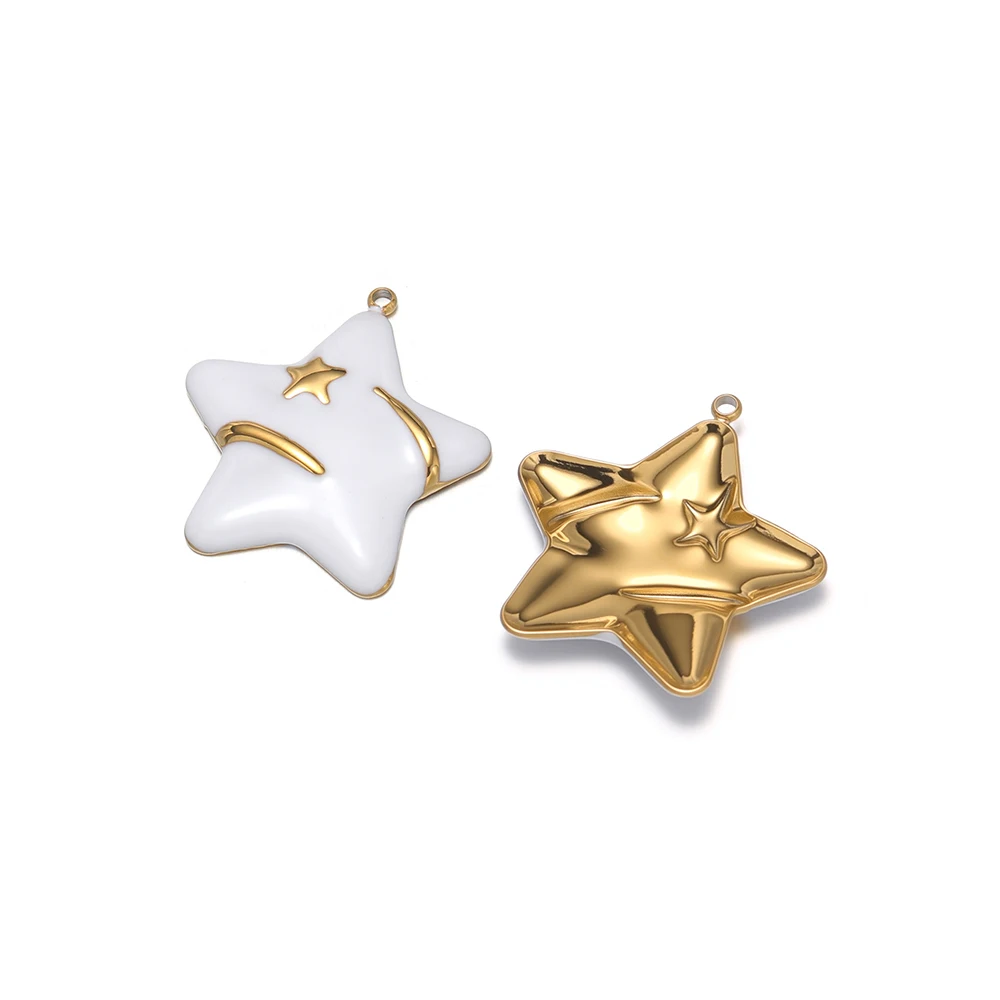 5pcs Stainless Steel Enamel Lucky Star Pendants Necklace Charms for Girls Bracelet Earrings Accessories DIY Jewelry Making Bulk
5pcs Stainless Steel Enamel Lucky Star Pendants Necklace Charms for Girls Bracelet Earrings Accessories DIY Jewelry Making Bulk