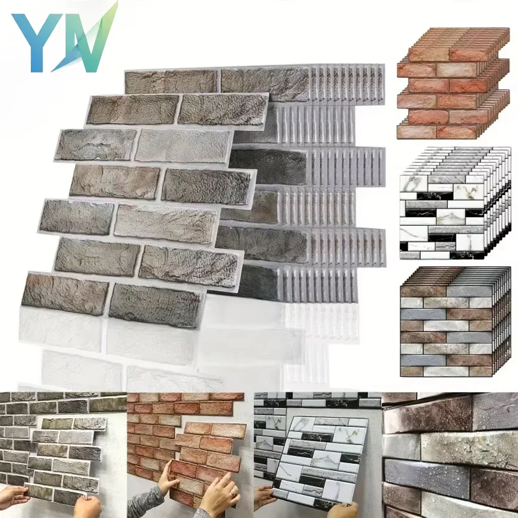 10PCS 3D Self Adhesive Wall Sticker PVC Waterproof Thick Wallpaper for Home Decoration Background Wall Renovation Peel and Stick
10PCS 3D Self Adhesive Wall Sticker PVC Waterproof Thick Wallpaper for Home Decoration Background Wall Renovation Peel and Stick