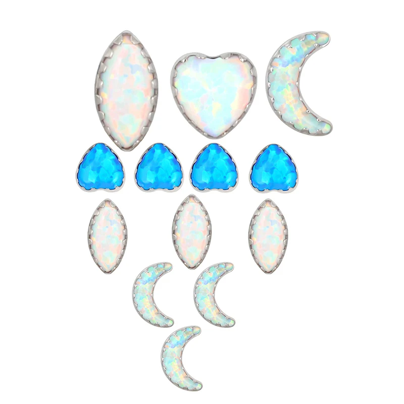 10 Pcs ASTM F136 Titanium Piercing Heart Moon Marquise Pear-shaped Pear Shaped Opal Paved Top 0.9mm Ear Studs PIERC Body Jewelry
10 Pcs ASTM F136 Titanium Piercing Heart Moon Marquise Pear-shaped Pear Shaped Opal Paved Top 0.9mm Ear Studs PIERC Body Jewelry