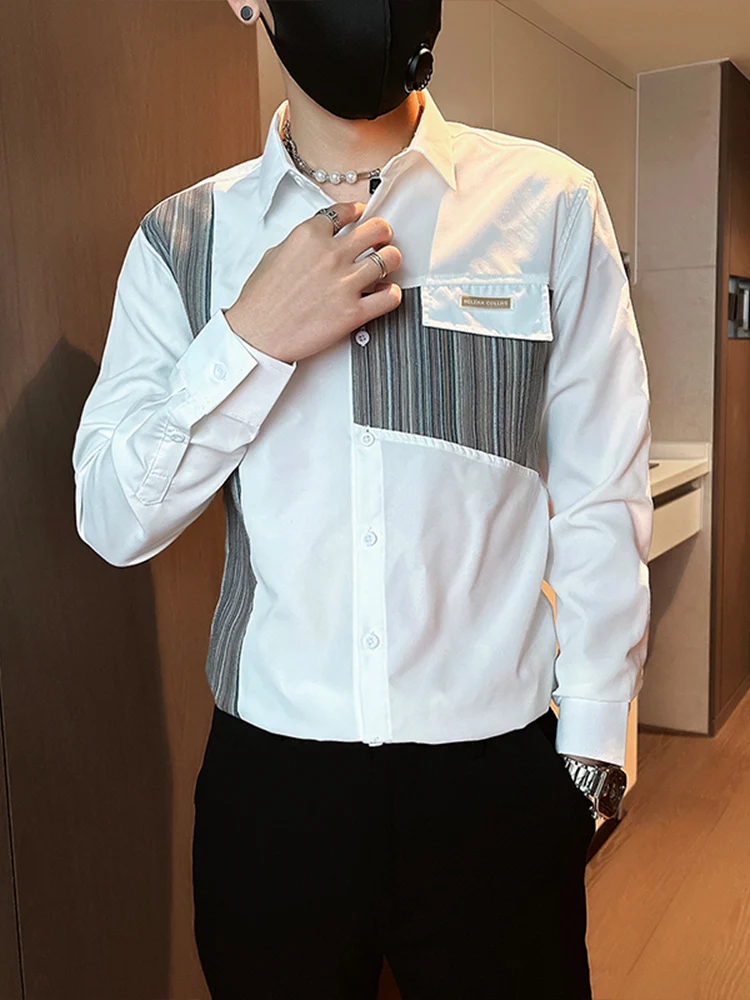 Men's Casual Long Sve irt Unique Design Splicing Sle Autumn Faionable Versatile Youth Collar Button Detail Polye...
Men's Casual Long Sve irt Unique Design Splicing Sle Autumn Faionable Versatile Youth Collar Button Detail Polye...