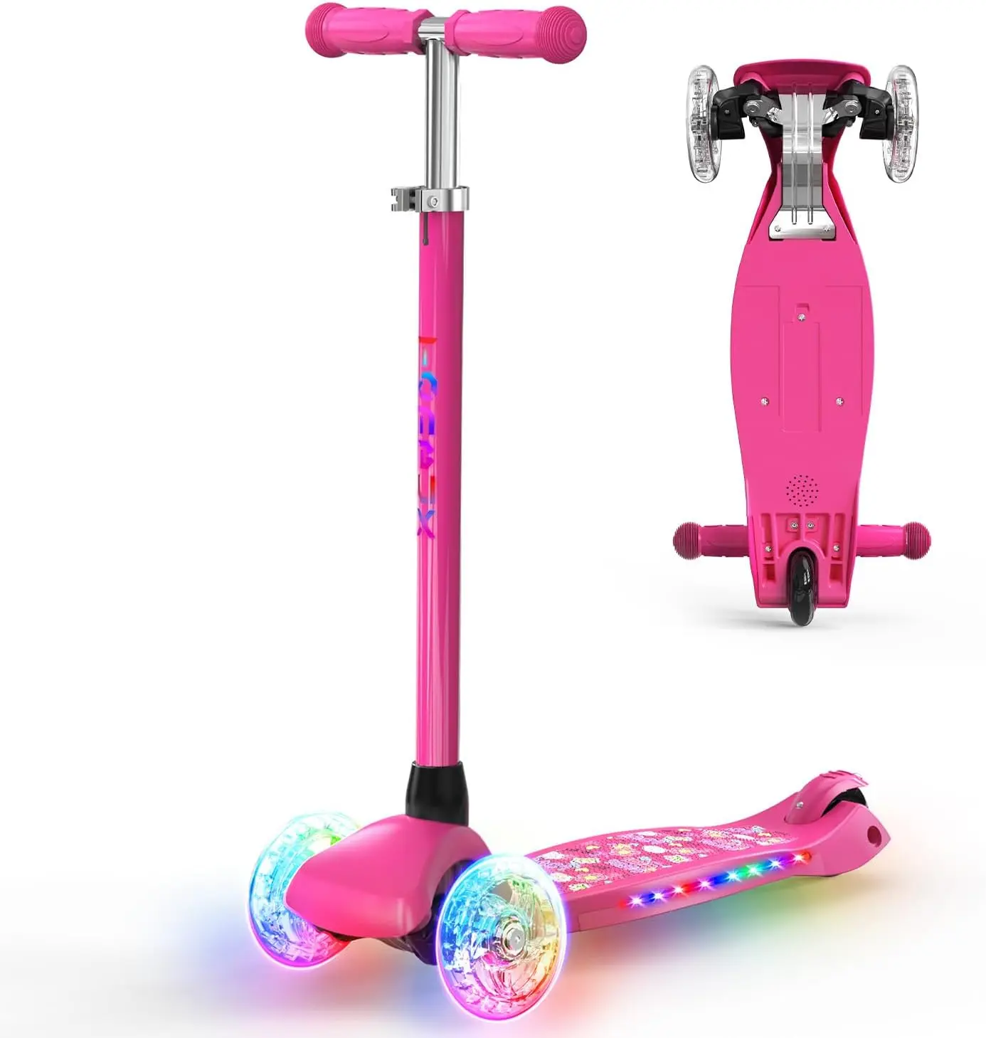 3-Wheel Kids Scooter with LED Lights, Adjustable Height, Lean-to-Steer for Ages 3-8
3-Wheel Kids Scooter with LED Lights, Adjustable Height, Lean-to-Steer for Ages 3-8
