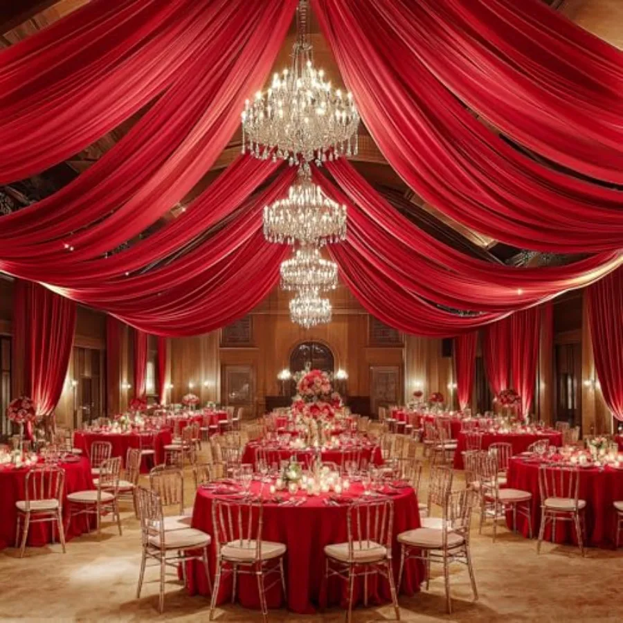 10ft x 20ft Red Ceiling Drapes for Wedding Parties, 2 Panels Wrinkle Free Thick Polyester 20ft Extra Long Wedding Draping Red C
10ft x 20ft Red Ceiling Drapes for Wedding Parties, 2 Panels Wrinkle Free Thick Polyester 20ft Extra Long Wedding Draping Red C