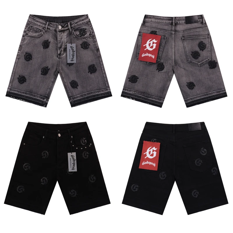 American High Street Summer New Style Godspeed Jeans Fashion Hip-hop Streetwear Men's GOD SPEED Denim Shorts
American High Street Summer New Style Godspeed Jeans Fashion Hip-hop Streetwear Men's GOD SPEED Denim Shorts