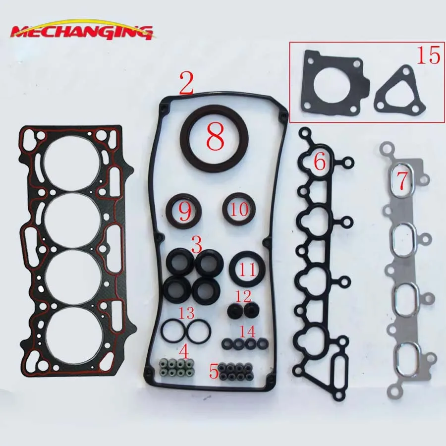 4G18 для MITSUBISHI LANCER LING DOHC комплект прокладок головки ЦИЛИНДРА, прокладка двигателя, полный комплект деталей двигателя SE 000356
4G18 для MITSUBISHI LANCER LING DOHC комплект прокладок головки ЦИЛИНДРА, прокладка двигателя, полный комплект деталей двигателя SE 000356