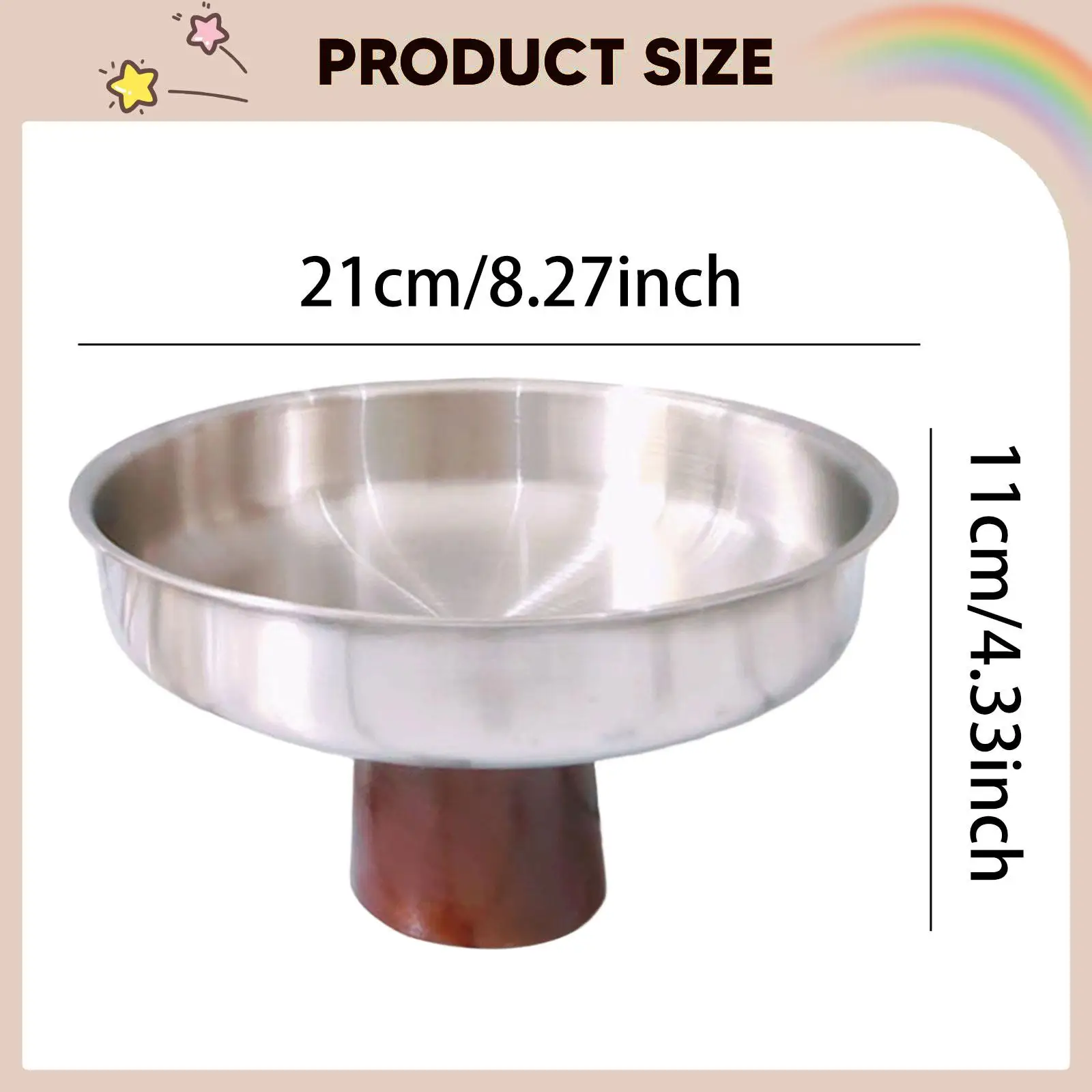 Pedestal Fruit Serving Bowl Stainless Steel Snack Holder Tray for Countertop Table Kitchen Decor
Pedestal Fruit Serving Bowl Stainless Steel Snack Holder Tray for Countertop Table Kitchen Decor