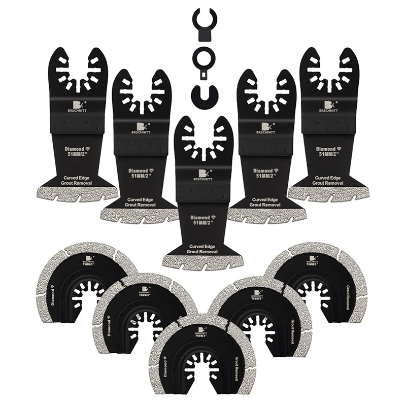 BRSCHNITT Diamond Disc Oscillating Saw Blades for Cutting Cement Marble Ceramics Hollow Bricks - Sharp Cutting Performance Saw
BRSCHNITT Diamond Disc Oscillating Saw Blades for Cutting Cement Marble Ceramics Hollow Bricks - Sharp Cutting Performance Saw