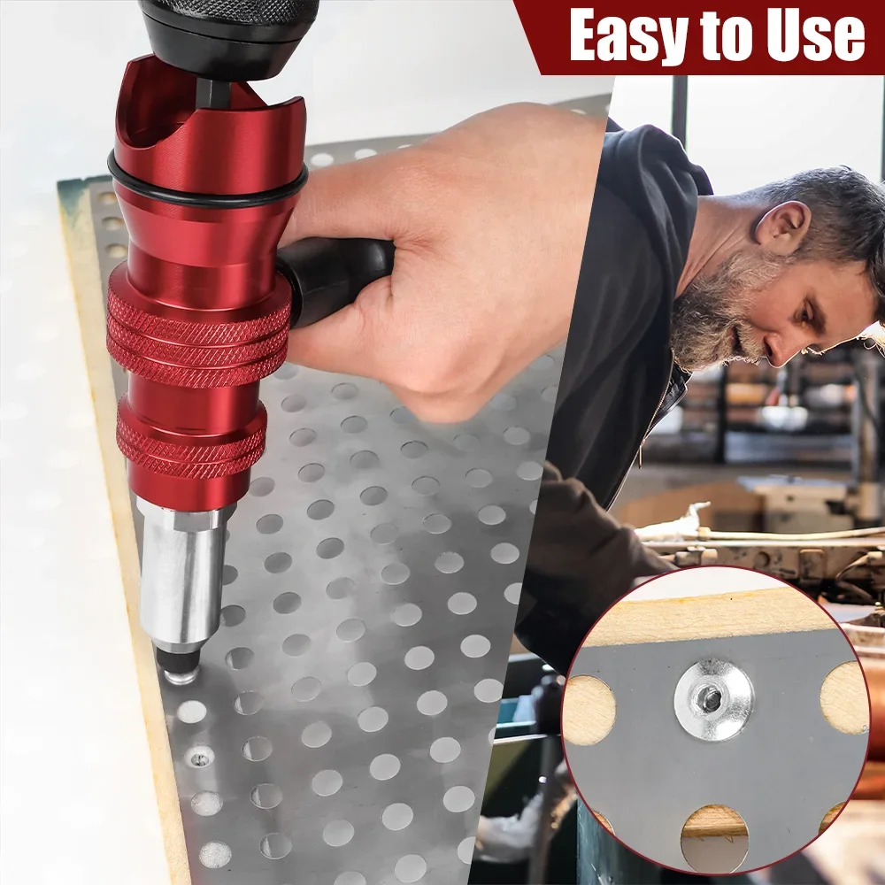 Upgraded Rivet Gun Electric Rivet Gun for Rivets Home Cordless Rivet Gun Drilling Tool with Removable Plastic Handle
Upgraded Rivet Gun Electric Rivet Gun for Rivets Home Cordless Rivet Gun Drilling Tool with Removable Plastic Handle