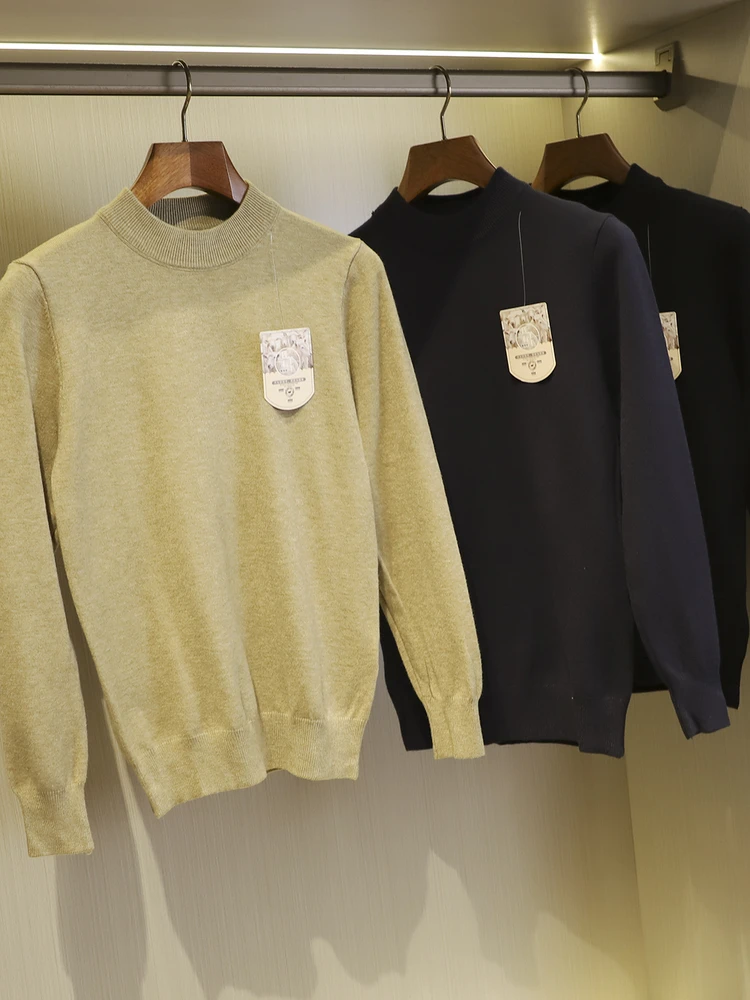 Men's High-End Pure Color Busin Casual f High Ne Mixed Wool Sweater Base irt Loose Fit Long Sve round Ne Warm
Men's High-End Pure Color Busin Casual f High Ne Mixed Wool Sweater Base irt Loose Fit Long Sve round Ne Warm