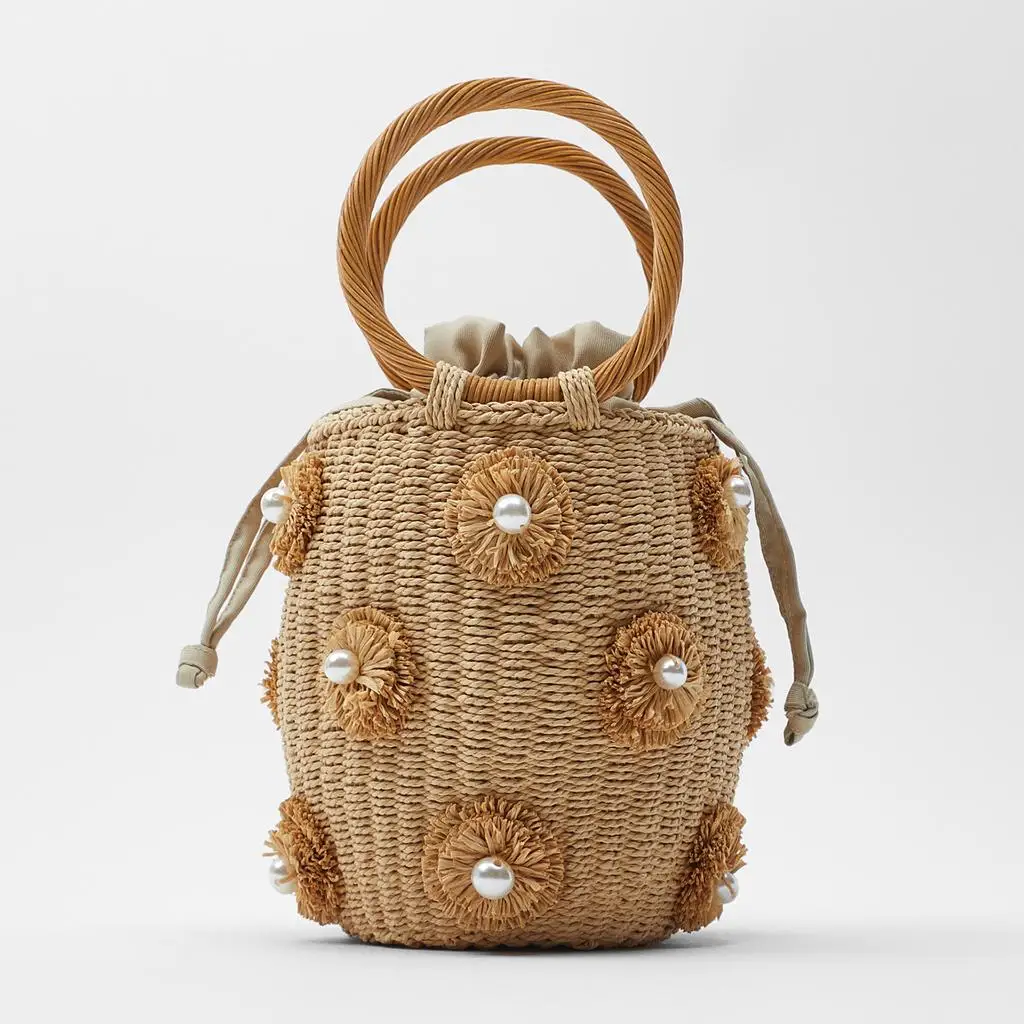 New Women's St Woven Handbag Pearl Decorated Basket Sle Buet Bag Floral Vine Basket Handbag Soft Briti Sle Leisure
New Women's St Woven Handbag Pearl Decorated Basket Sle Buet Bag Floral Vine Basket Handbag Soft Briti Sle Leisure