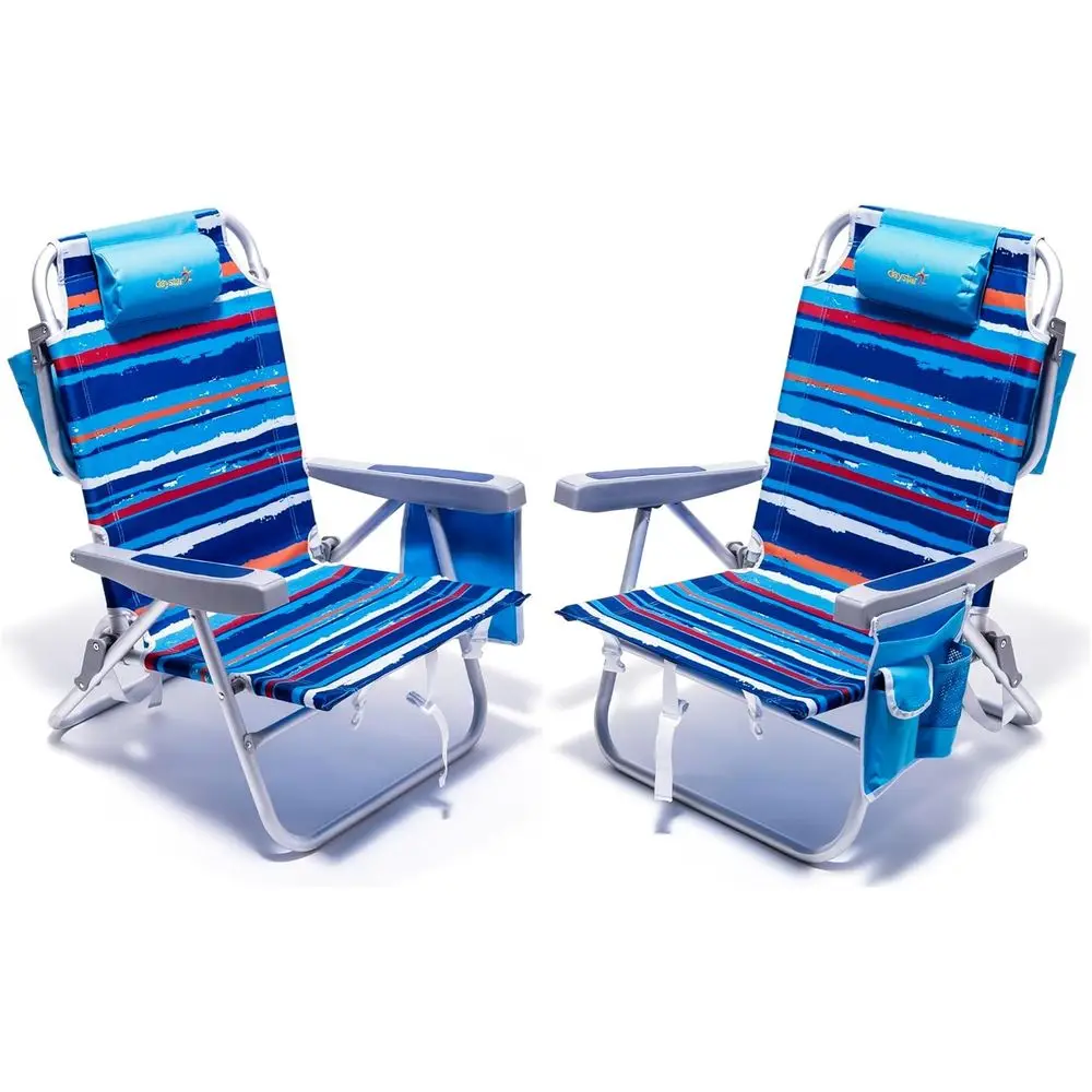 2-Pack Folding Beach Chairs with Cooler Bag and Cup Holders, Portable for Outdoor, Lawn, Picnic, and Camping
2-Pack Folding Beach Chairs with Cooler Bag and Cup Holders, Portable for Outdoor, Lawn, Picnic, and Camping