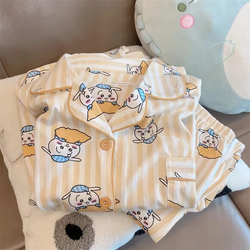 Chiikawa Spring Autumn Pajamas Hachiware Japanese Style Loose Long-Sleeved Shirt Pants Household Clothes Cute Cartoon Homewear
Chiikawa Spring Autumn Pajamas Hachiware Japanese Style Loose Long-Sleeved Shirt Pants Household Clothes Cute Cartoon Homewear
