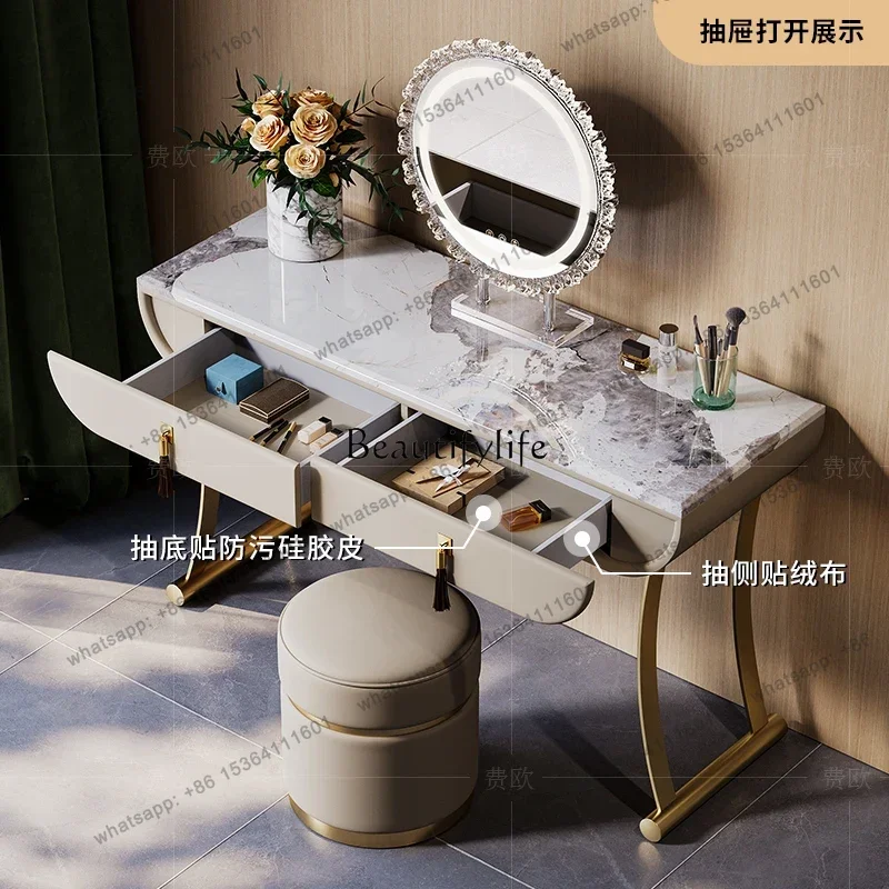 D06 Light luxury makeup table villa large flat floor high-end solid wood marble dressing table
D06 Light luxury makeup table villa large flat floor high-end solid wood marble dressing table