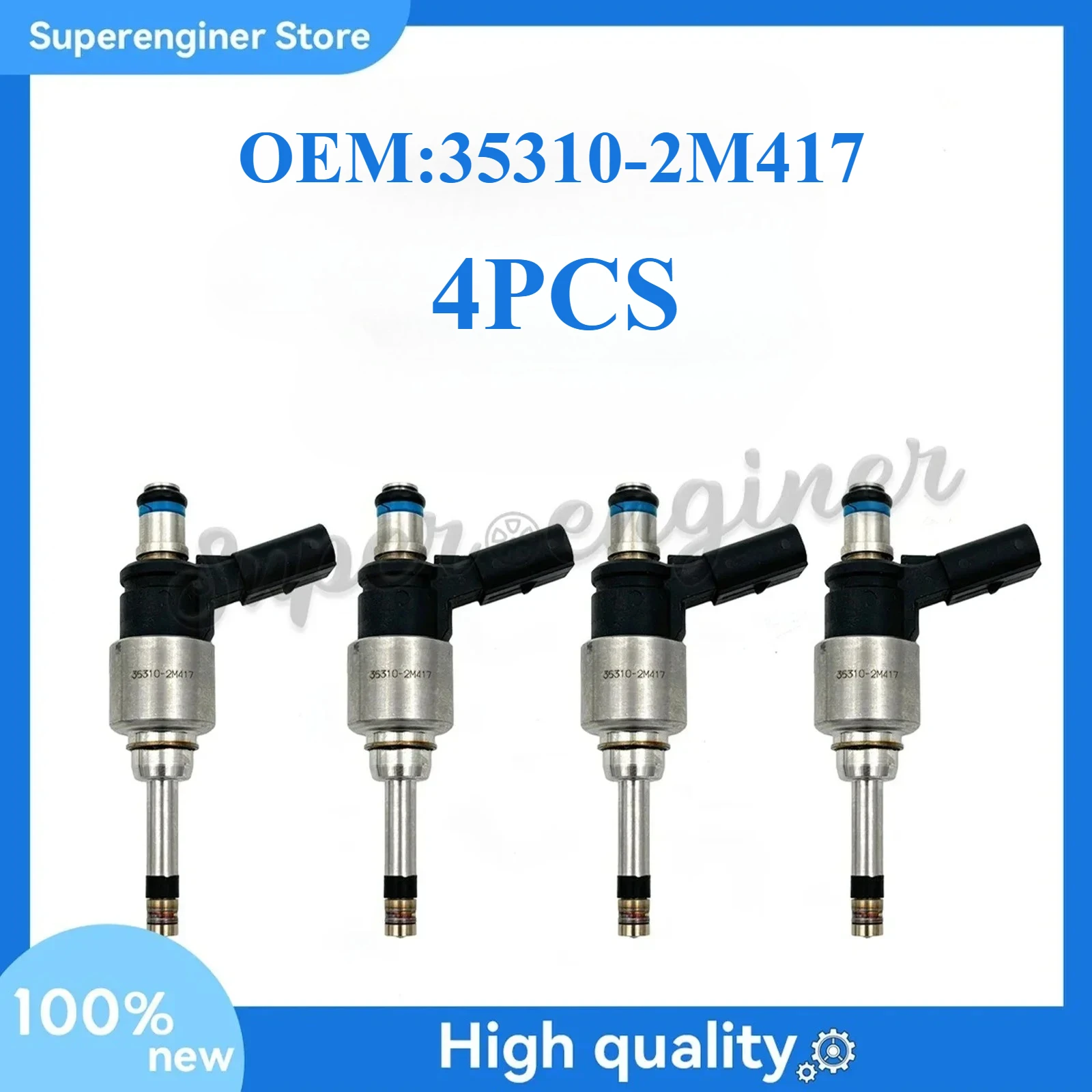4 Pcs Fuel Injector 35310-2M417 for Sonata Tucson Sorento Sportage K5 1.6L Turbo 35310 2M417
4 Pcs Fuel Injector 35310-2M417 for Sonata Tucson Sorento Sportage K5 1.6L Turbo 35310 2M417