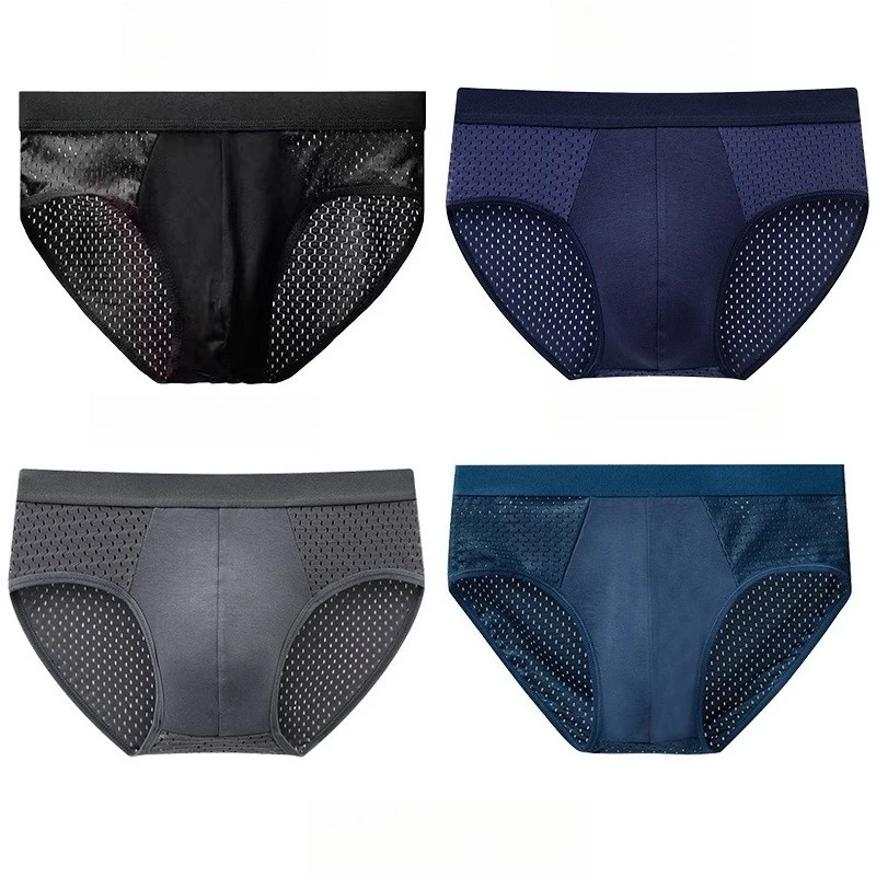 4PCS Ice Silk Men's Briefs Breathable Mesh Cool Feeling Men's Ultra-thin Boys' Pants Trendy Men's Underwear Shorts
4PCS Ice Silk Men's Briefs Breathable Mesh Cool Feeling Men's Ultra-thin Boys' Pants Trendy Men's Underwear Shorts