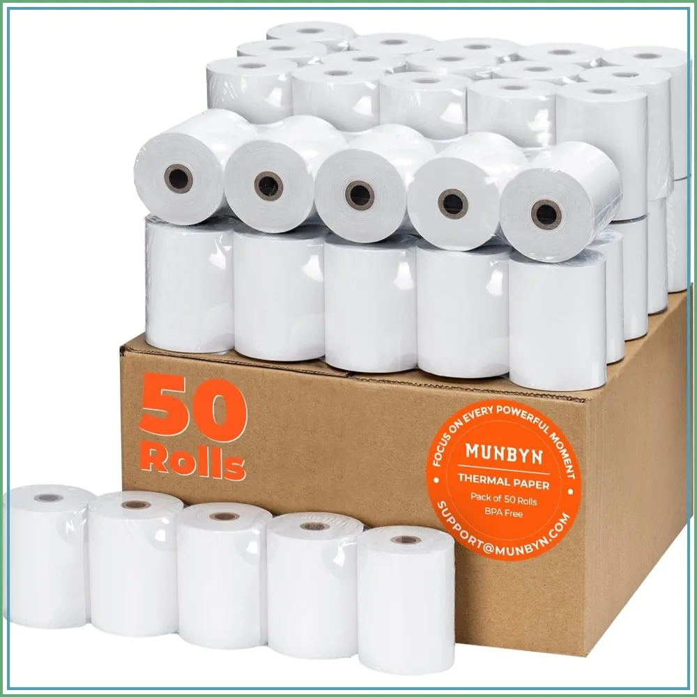 3 1/8 x 230ft Thermal Receipt Paper, 50 Rolls, BPA Free, Compatible with Star Micronics Epson 80mm Printers
3 1/8 x 230ft Thermal Receipt Paper, 50 Rolls, BPA Free, Compatible with Star Micronics Epson 80mm Printers