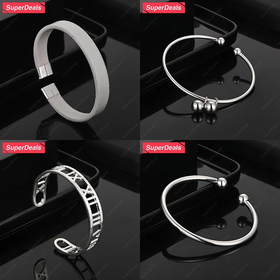 SuperDeals 925 Sterling Silver Roman Numerals Round Mesh Bangles Anniversary Party Unisex Fashion Trend Jewelry Birthday Gift
SuperDeals 925 Sterling Silver Roman Numerals Round Mesh Bangles Anniversary Party Unisex Fashion Trend Jewelry Birthday Gift