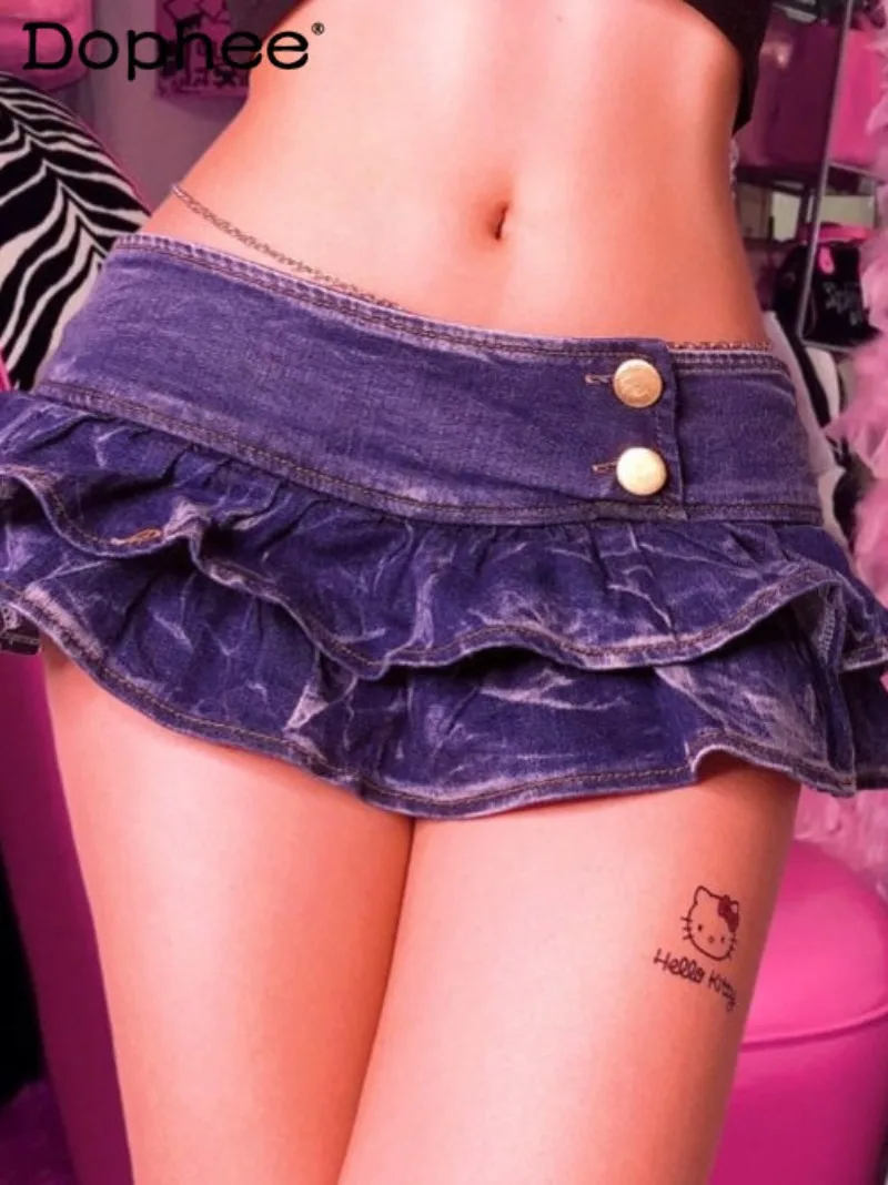 Y2K Subculture Millennial Hot Girl Denim Slimming Skirt Sexy Cute Versatile Pleated Skirt 2026 New Style
Y2K Subculture Millennial Hot Girl Denim Slimming Skirt Sexy Cute Versatile Pleated Skirt 2026 New Style